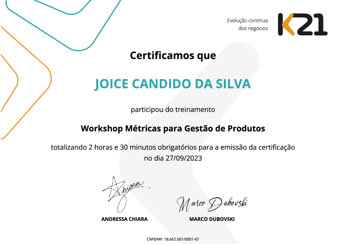 Certificado K21
